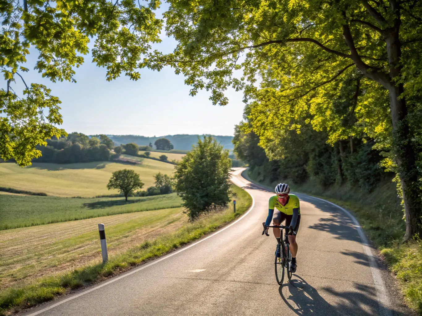 A cyclist participating in a training session, demonstrating the structured training programs offered by VELO CLUB VALLEE VERTE.